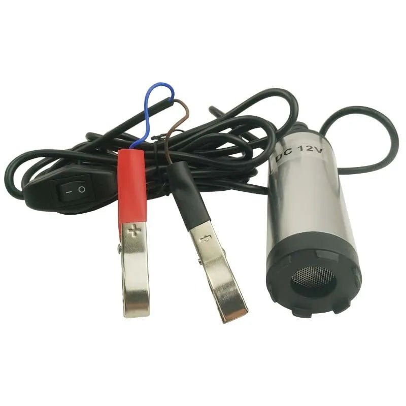 12V 24V electric submersible diesel fuel pump with stainless steel shell and 3-metre power wire