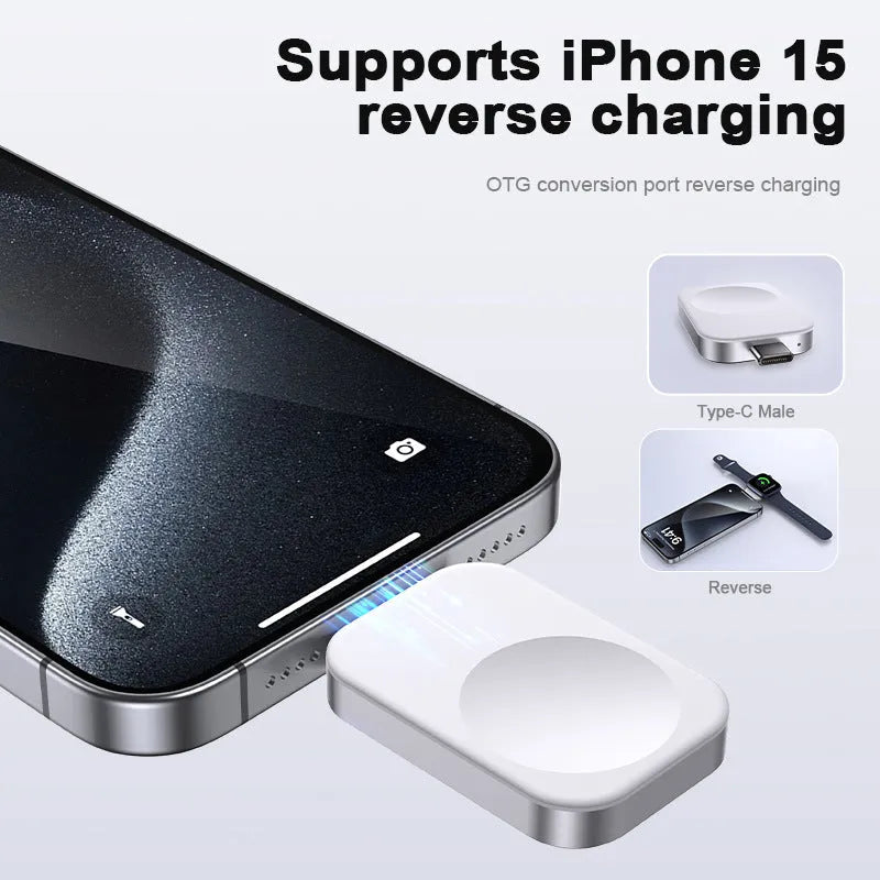 Three-in-one magnetic wireless charging station with compact design measuring 4.3cm in black and white colour options