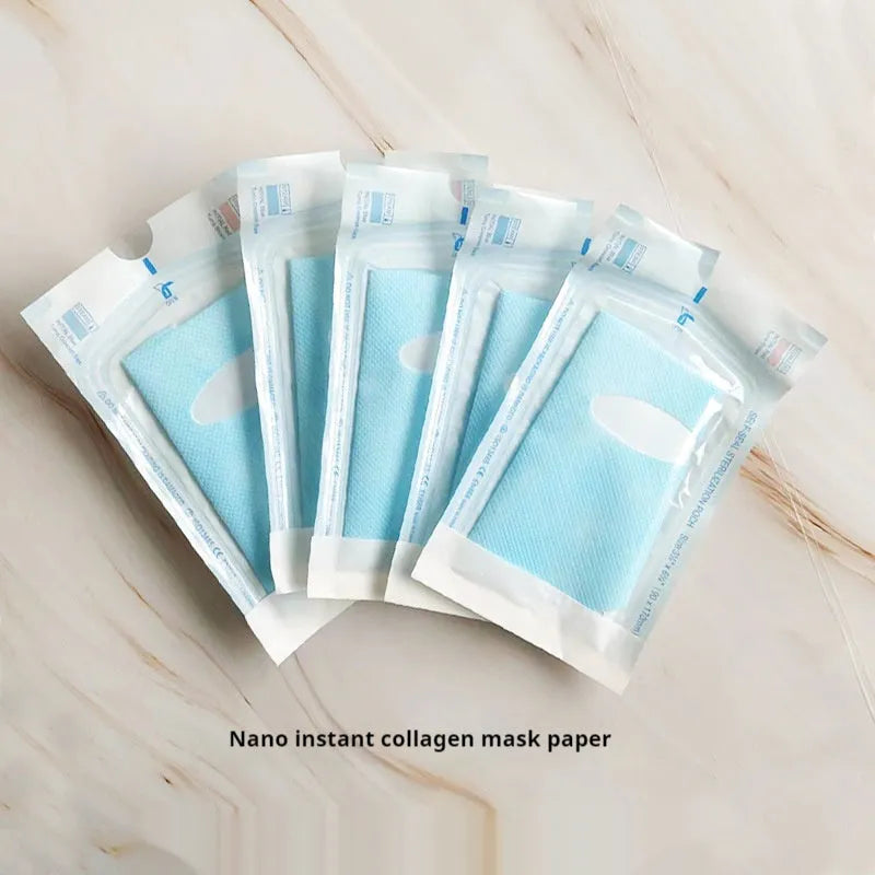 Hydrolyzed fiber filling soluble facial mask tablet in individual bag, non-woven fabric instant film dissolves in water