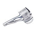 Silver plastic lemon slicer kitchen gadget for cutting fruit and vegetables