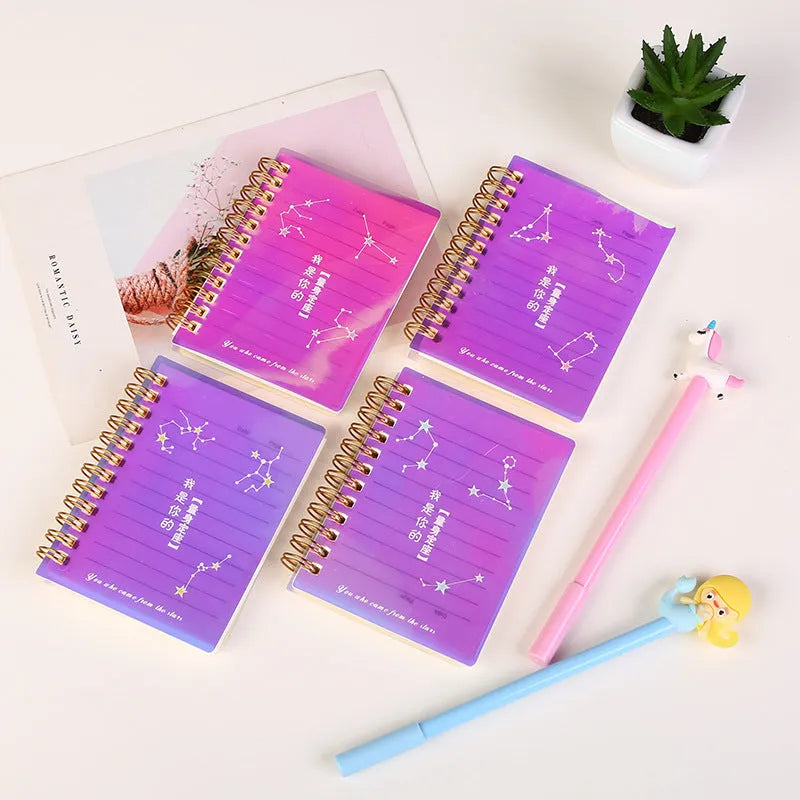 A7 spiral-bound rollover coil pocket notepad in one of four colour series, showing its compact size and binding.
