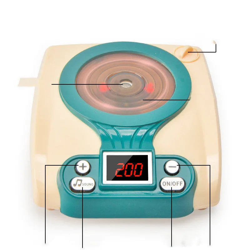 Children's plastic simulation kitchen play house toy with induction cooker design for infants
