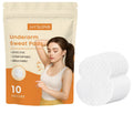 Pack of 10 disposable underarm sweat absorbing patches with vitamin E formula