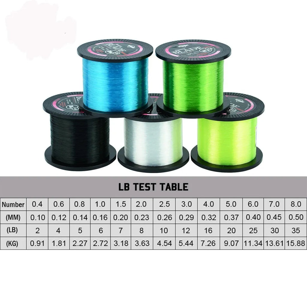 Seaknight1000 M nylon fishing line spool in selected colour and diameter for mainline or sub-line use.