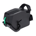 Black plastic and resin bicycle trailer connector rope for towing a child's trailer.