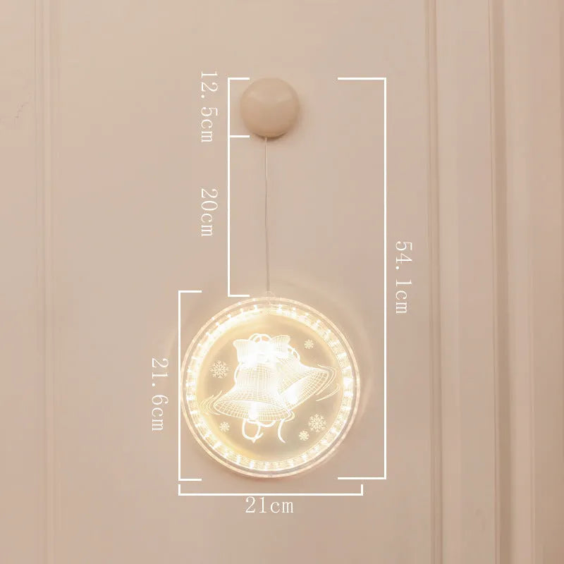 Small LED Christmas decorative disc light with E14 base, plastic shell, 170mm diameter, dimmable function