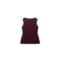 Dark red slim fit viscose sweater vest with gold buttons and 3D pattern