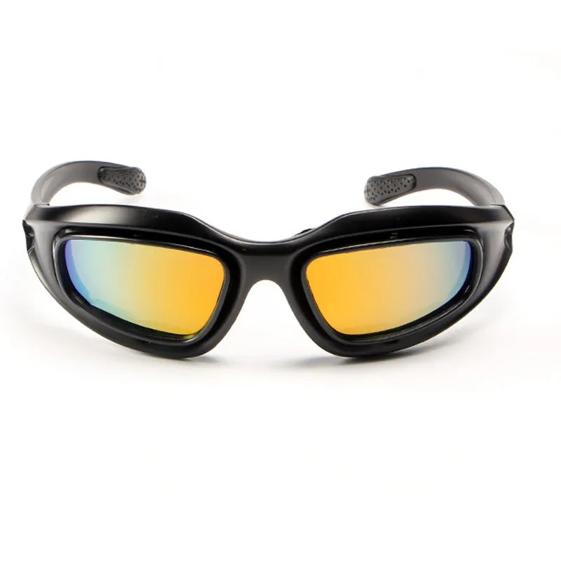 Polarised tactical sunglasses with sports frame for outdoor cycling and enhanced night vision