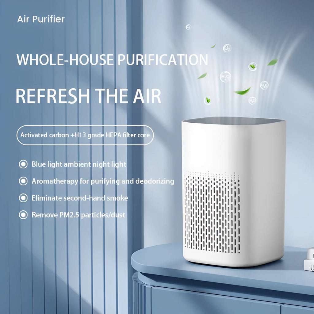 USB desktop air purifier for small room odour and smoke removal