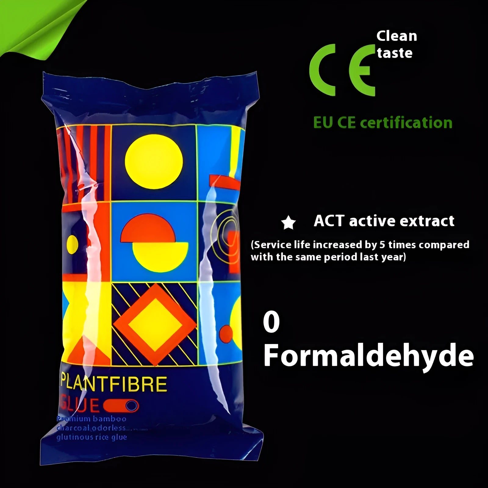 Three rolls of Glue E formaldehyde-free glutinous rice wallpaper adhesive.