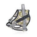 Colourful reflective dog harness with anti-strangulation design in camouflage patterns