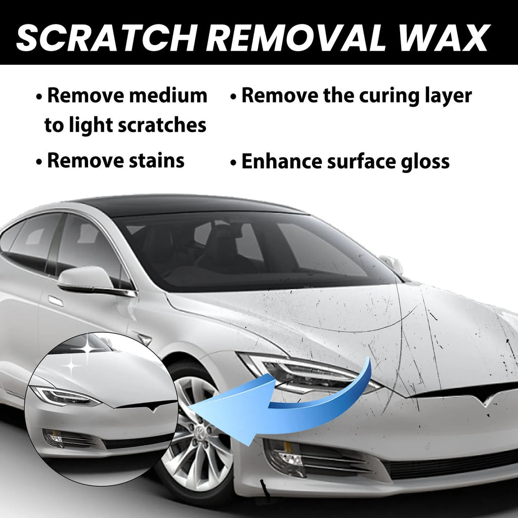 120ml car scratch wax bottle with sponge and towel for paint protection and scratch removal