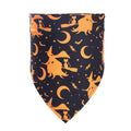 Halloween pet saliva towel triangular scarf in funny pumpkin on black colour for cats and dogs