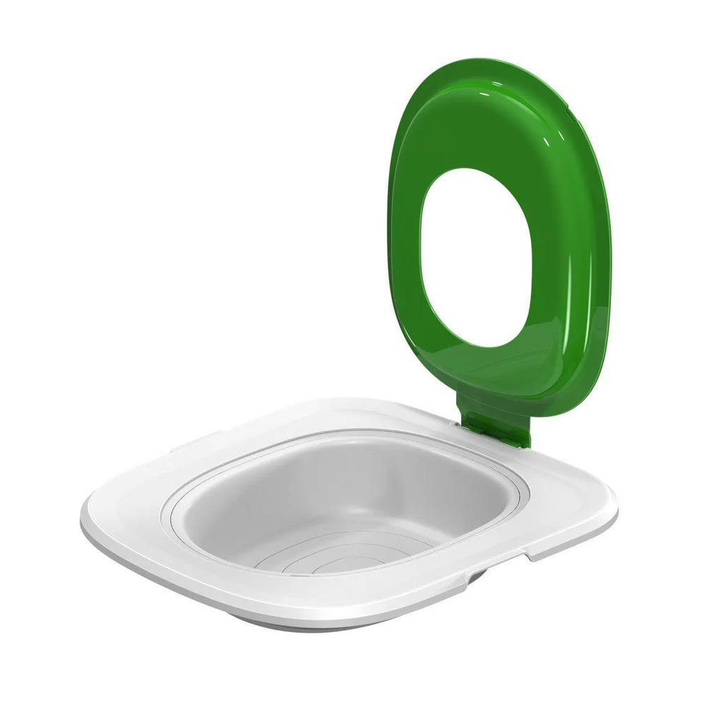 Fifth generation cat toilet trainer mat in blue, grey, or green colours with ABS plastic construction