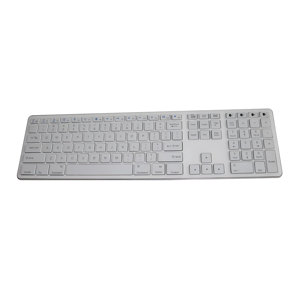 White ABS plastic mechanical keyboard with 109 keys including three-key function zone