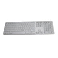 White ABS plastic mechanical keyboard with 109 keys including three-key function zone