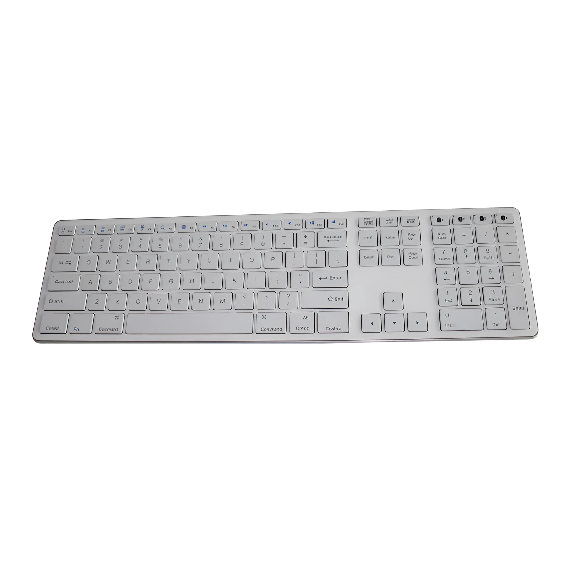 White ABS plastic mechanical keyboard with 109 keys including three-key function zone