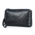 Vintage brown Crazy Horse leather crossbody mobile phone bag for big screen smartphones