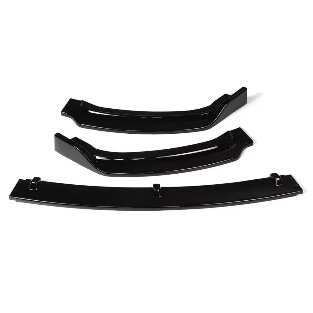 Bright black polypropylene front bumper lip spoiler for BMW F30 F35 3 Series