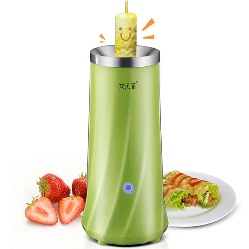 Mini breakfast machine in beige white colour with automatic function and compact design