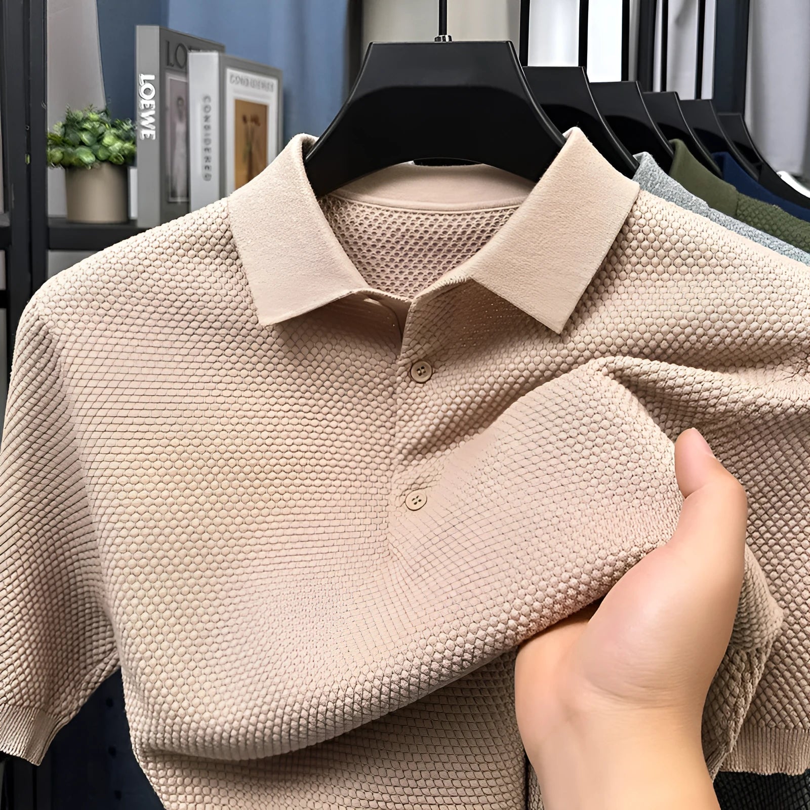 Loose-fit short sleeve cotton pullover sweater in a choice of six colours