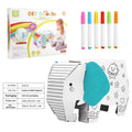 Handmade DIY three-dimensional carton paper model colour filling toy kit with graffiti castle design
