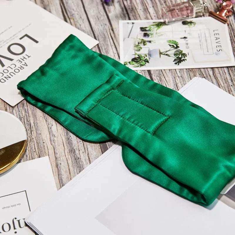Mulberry silk sleep eye mask in multiple colour options including black and champagne gold