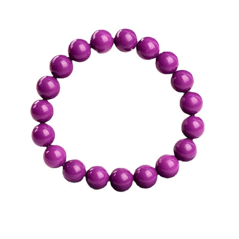 Purple mica crystal bracelet with polished 5A grade stones in single circle design