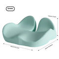 Light grey memory foam office chair cushion on a black desk chair.