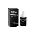 15g tube of acne cream with plant-based ingredients including mint leaf and tea tree oil