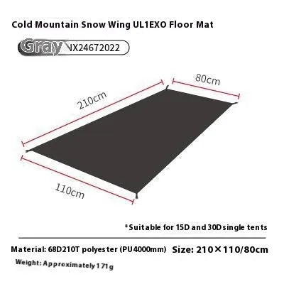 Cold Mountain Snow Wing UL2 EXO double outdoor camping rainproof windproof floor mat for hiking tent