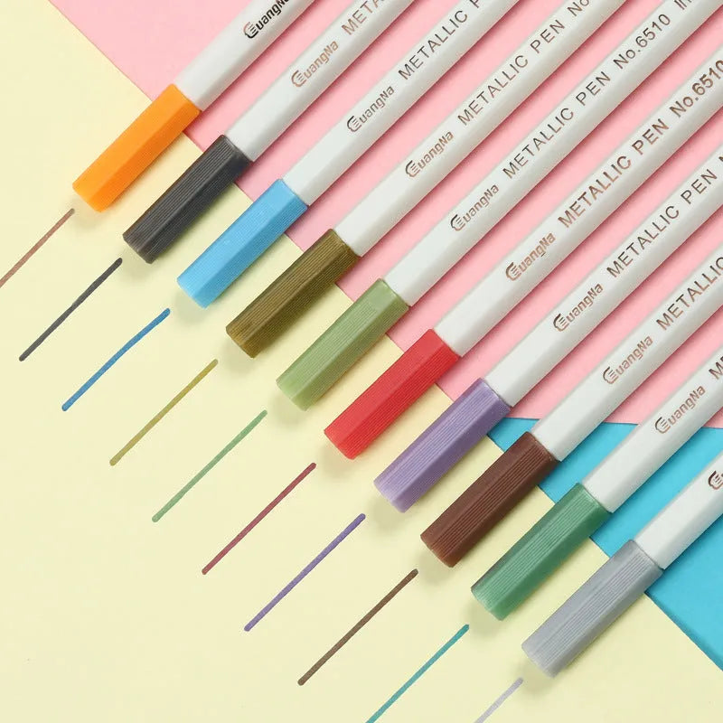 Boxed sets of metal pens with plastic shells in multiple colour options for office stationery