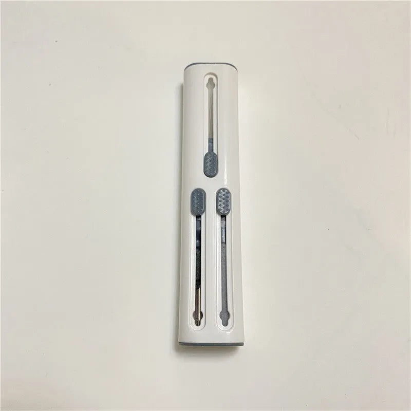 Multi-tool electronic cleaner pen with four cleaning heads for AirPods and Bluetooth earphones