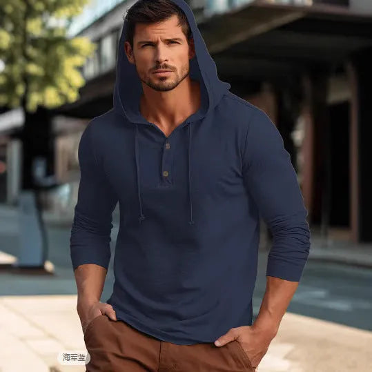 Casual cotton sports hoodie pullover top in apricot colour on a hanger