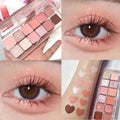 Creative Home 12-colour eye shadow palette showing Peach Apple and Cherry Plum shade options