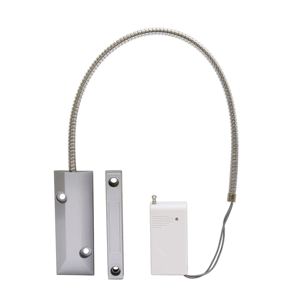 Silver wireless rolling shutter door magnetic detector with sensor housing weight 300g