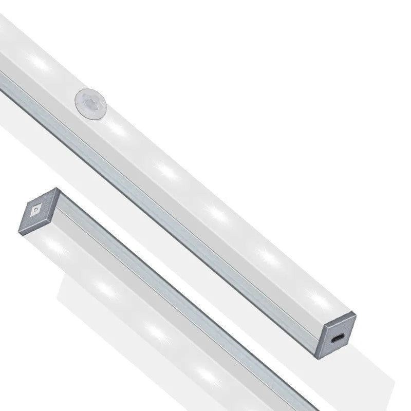 Aluminium LED human body induction magnetic closet light with USB charging port.