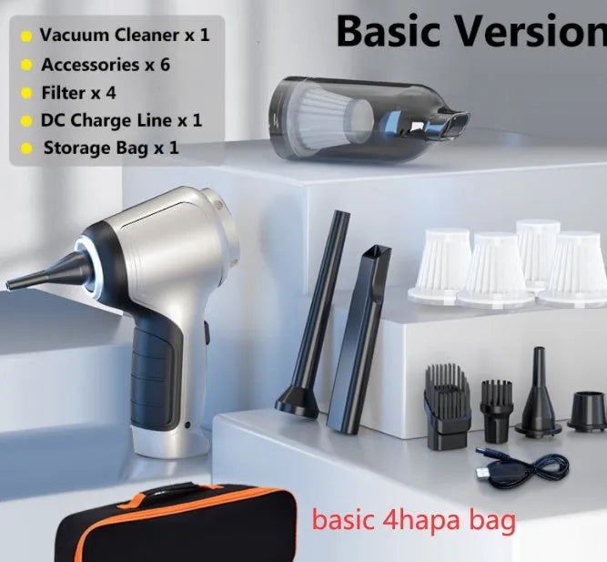 Handheld cordless vacuum cleaner with brushless motor for car and home cleaning