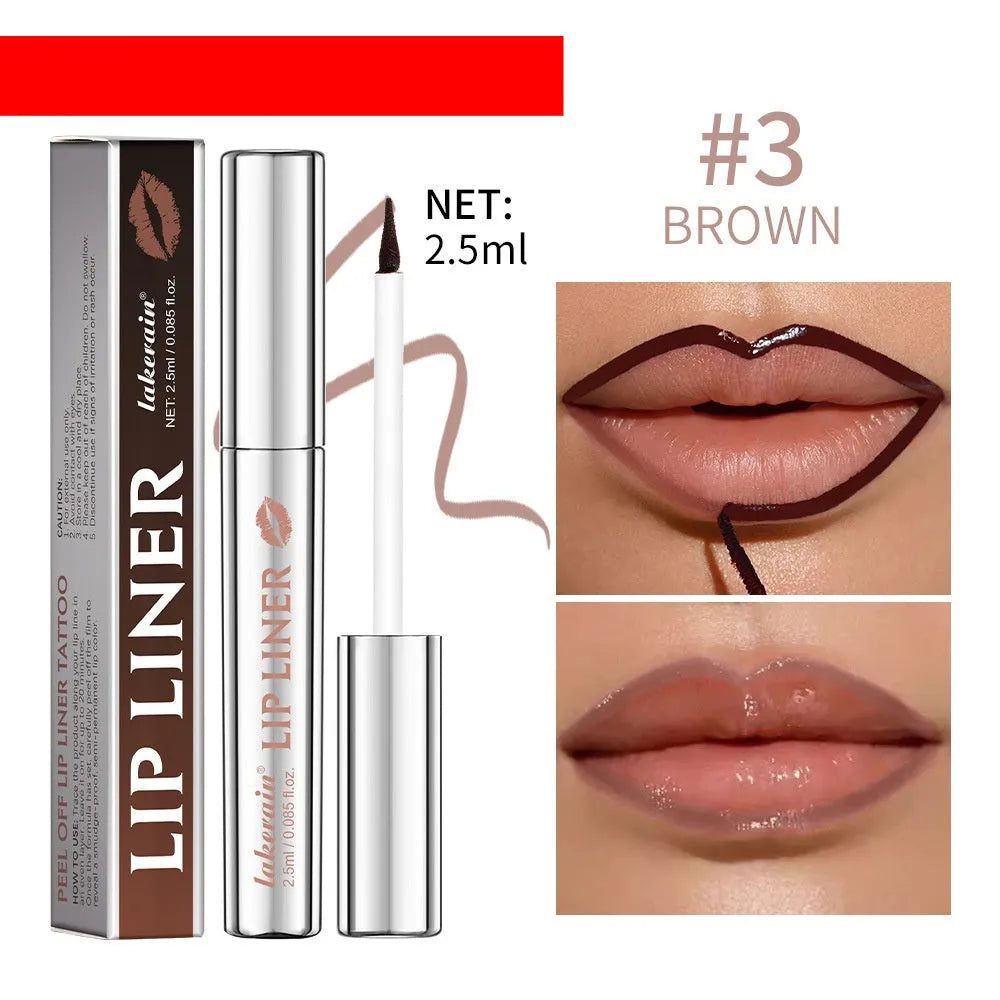 Matte finish lip liner pencil with pointed tip in multiple colour options