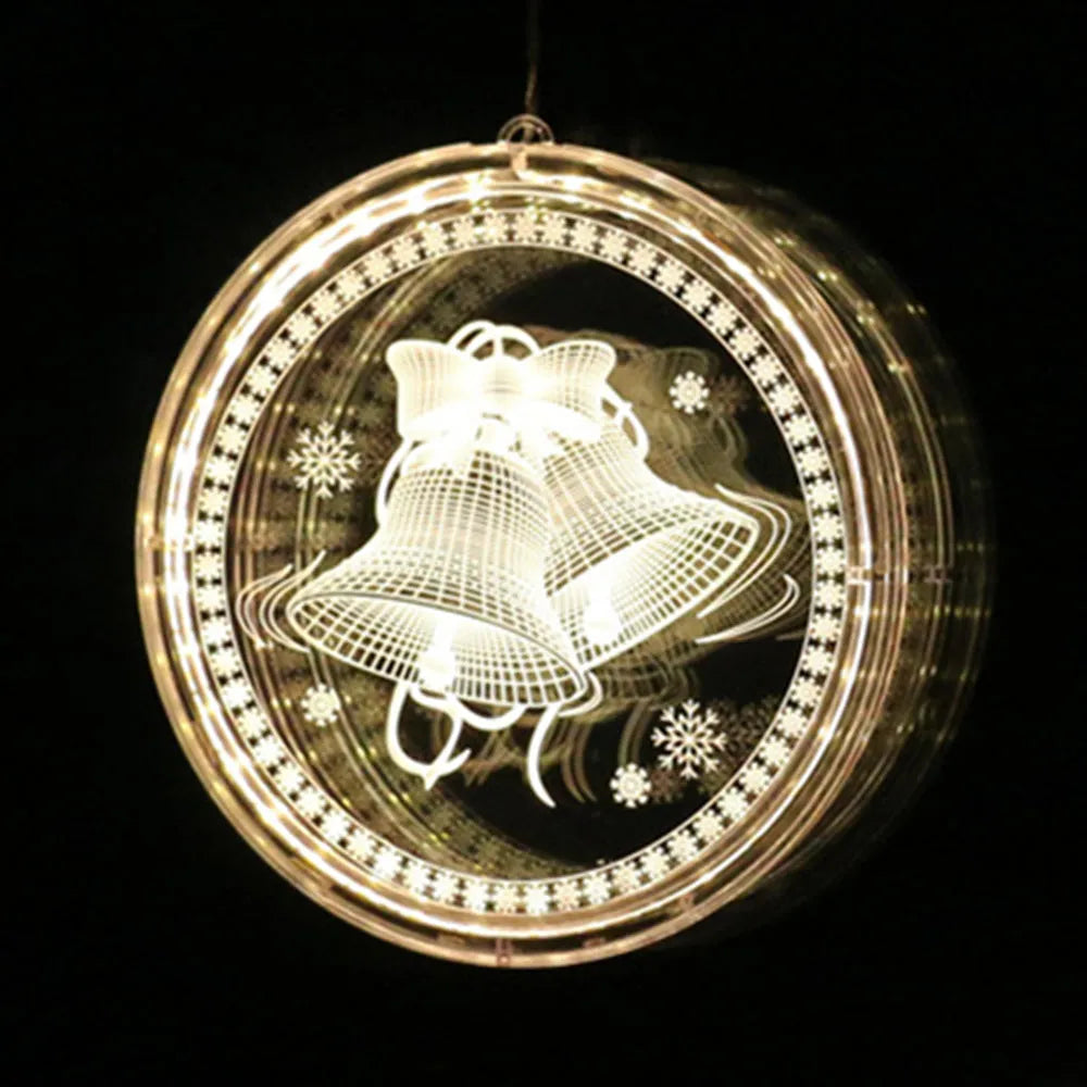 Small LED Christmas decorative disc light with E14 base, plastic shell, 170mm diameter, dimmable function