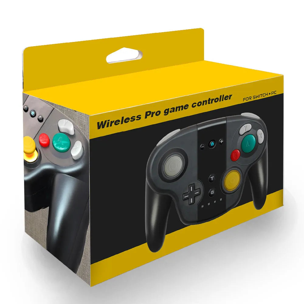 Black wireless gamepad for Nintendo Switch and PC with NFC function and Type-C port.