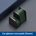 Zinc alloy and leather glasses clip for car dashboard in choice of colours.