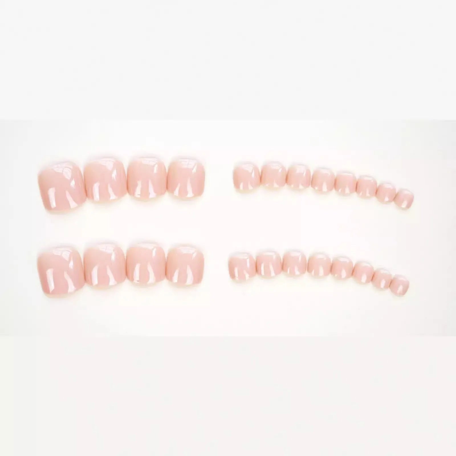 Finished plastic toenail stickers with adhesive glue in skin colour J-52 cosmetic set