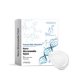 Four nano microneedle patches in packaging with botanical ingredient list including Paeonia lactiflora and cinnamon oil