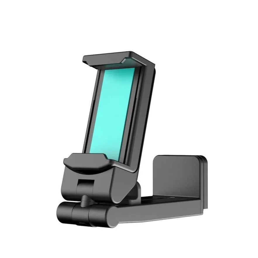 Foldable phone holder with rotating head in black, grey or green colours