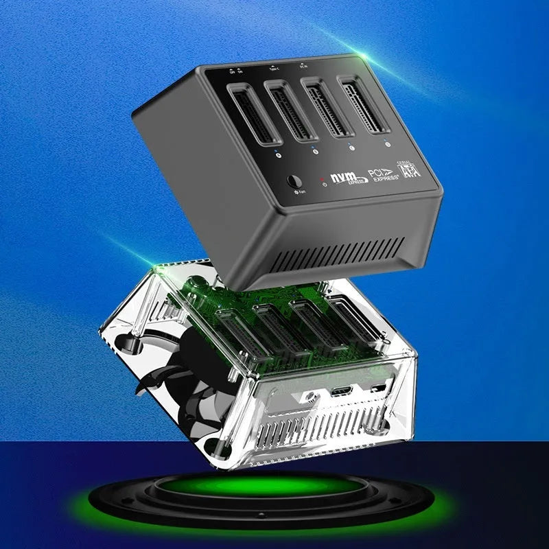 M2 dual protocol SSD aluminium base with 90x78x34mm dimensions and K30174P2 colour