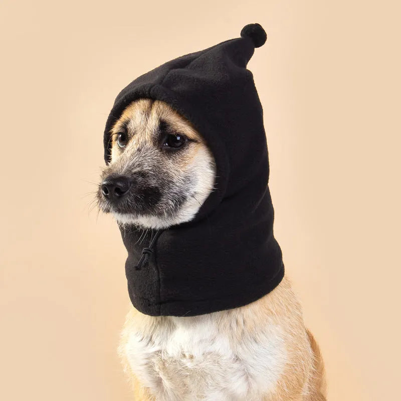 Bear-style pet headgear with rabbit ears for dogs and cats in cloth material