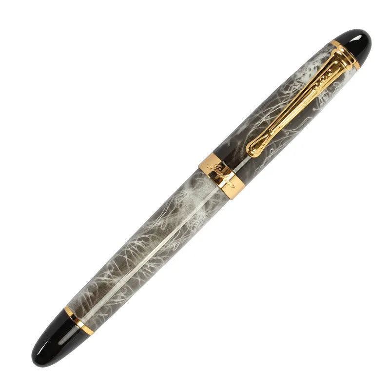 Metal water-based pen with 0.5mm nib in a choice of seven colour finishes including marble patterns.