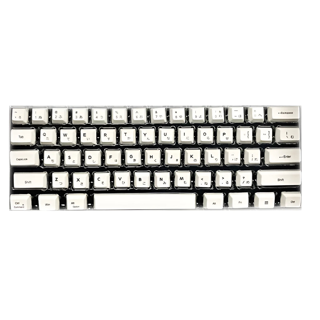 Japanese mechanical keyboard keycap full set with 100 white PBT keycaps and sublimated legends