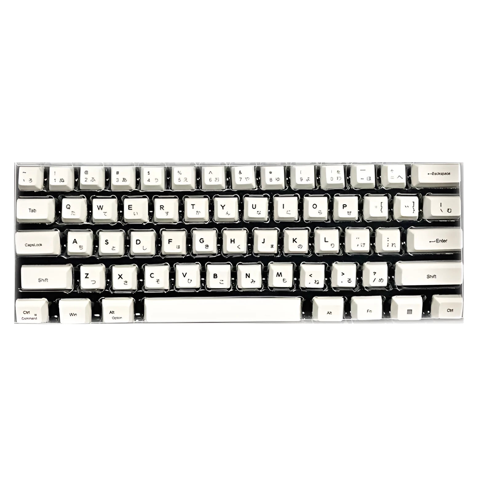 Japanese mechanical keyboard keycap full set with 100 white PBT keycaps and sublimated legends